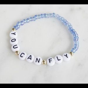 Handmade Light blue Word bracelet